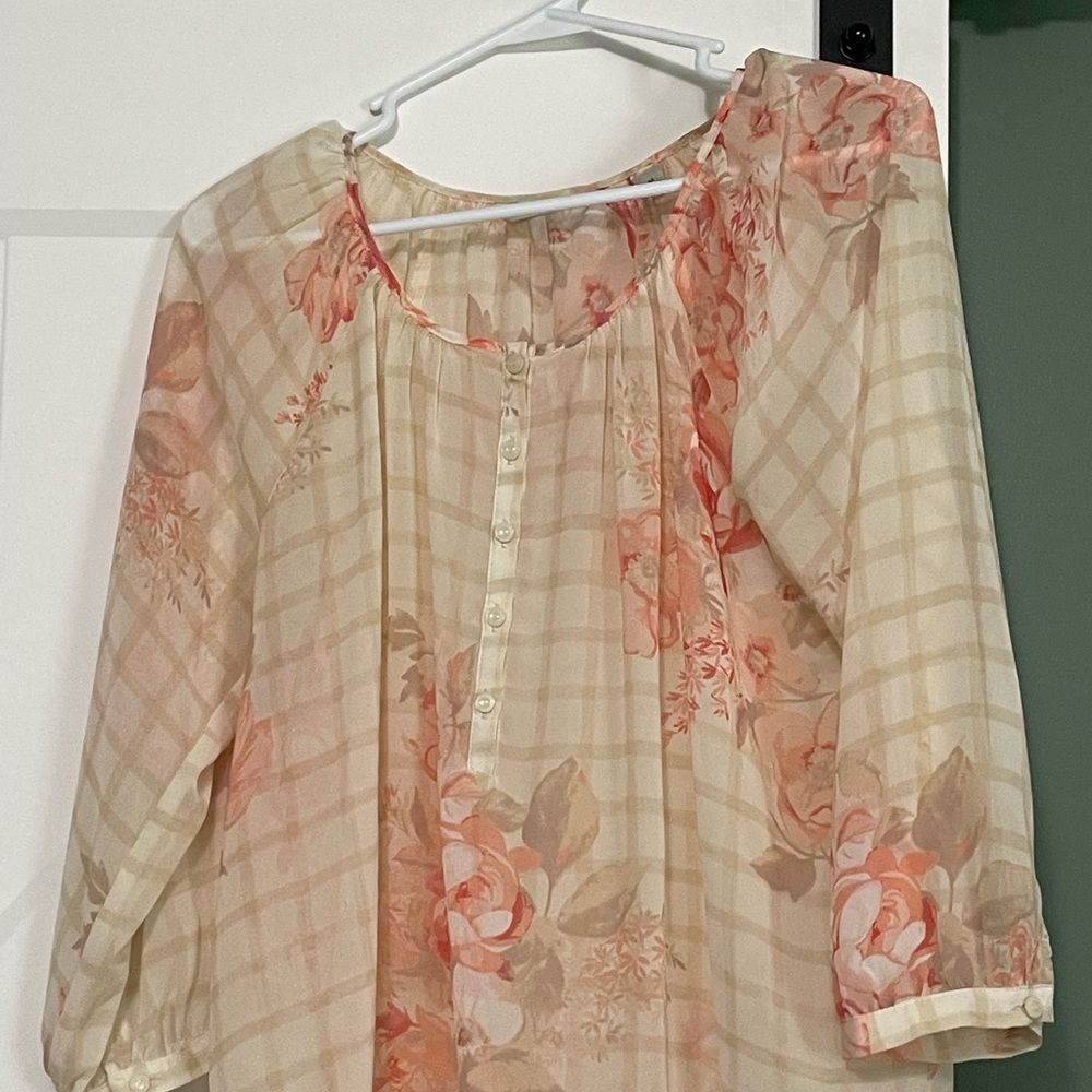 Sheer Floral Lauren Conrad Blouse